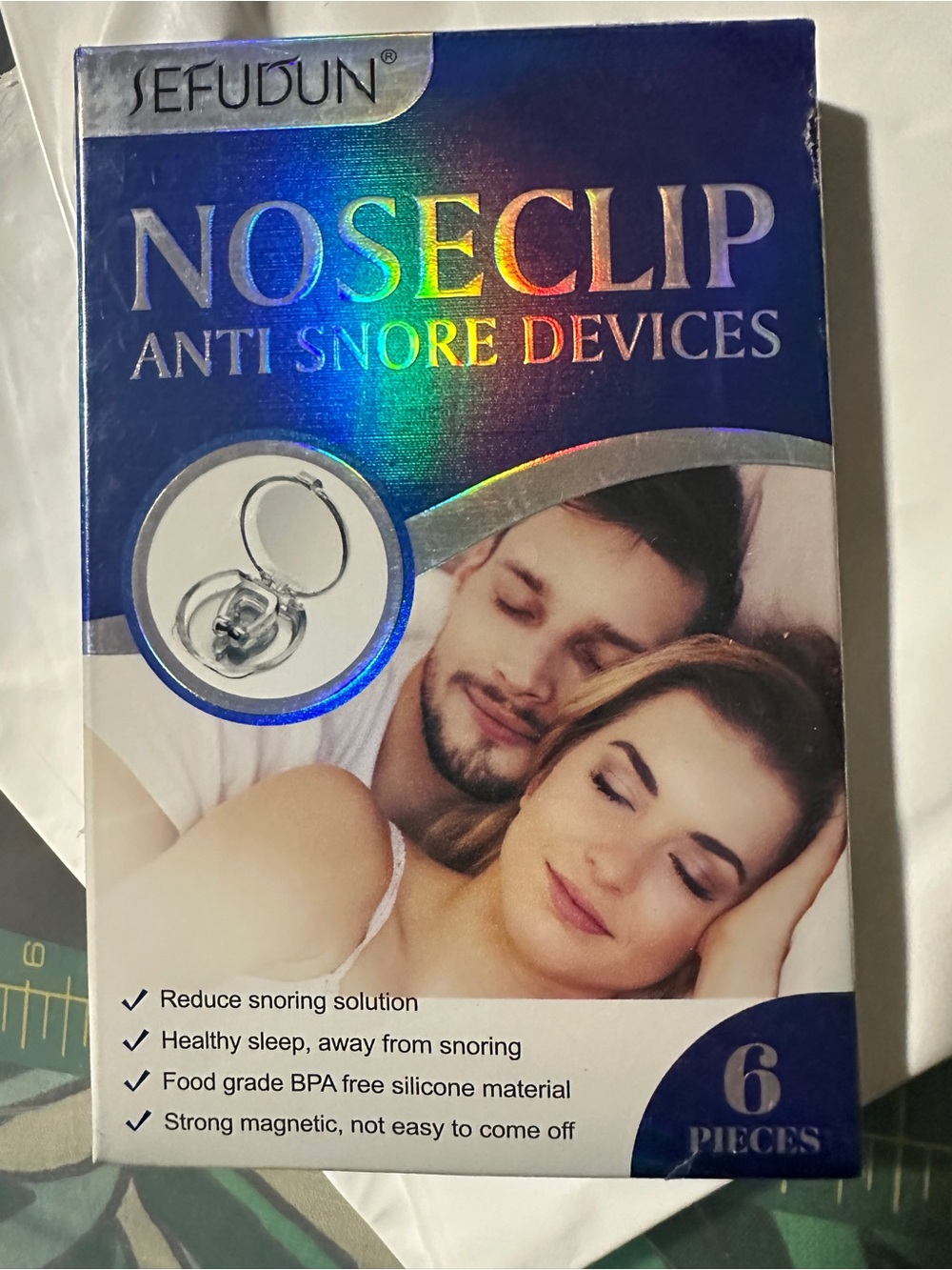 Nose Clip Anti-Snore Device – Clear Silicone (6 Pack)